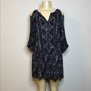 Tokyo Darling Stylish Black and White Patterned Dress Size S/P